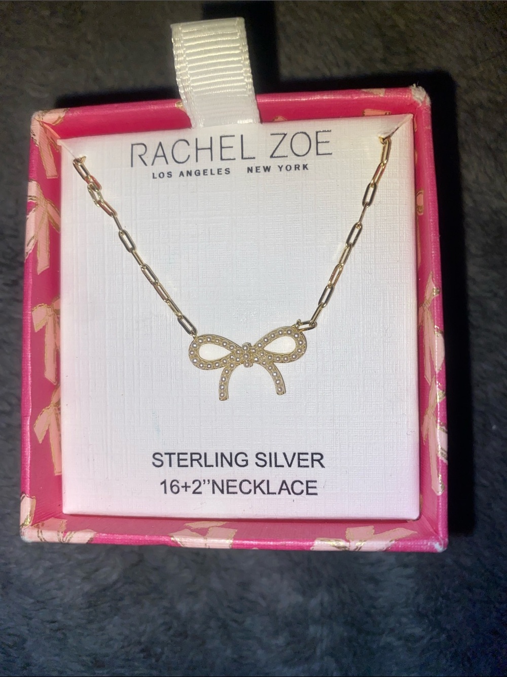 Rachel Zoe Gold-Tone Bow Pendant Necklace